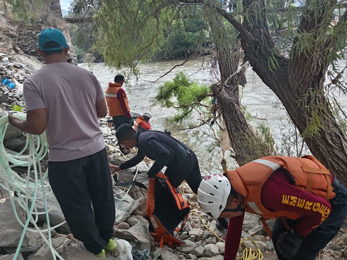 Escuadrón de Emergencia refuerza búsqueda de Miguel Infante en río Huayopampa
