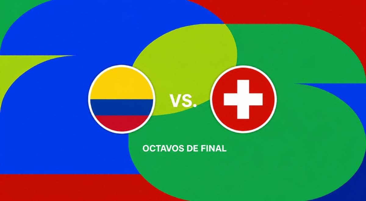 Colombia vs Suiza: horarios y canales para el partido de octavos del Mundial 2026
