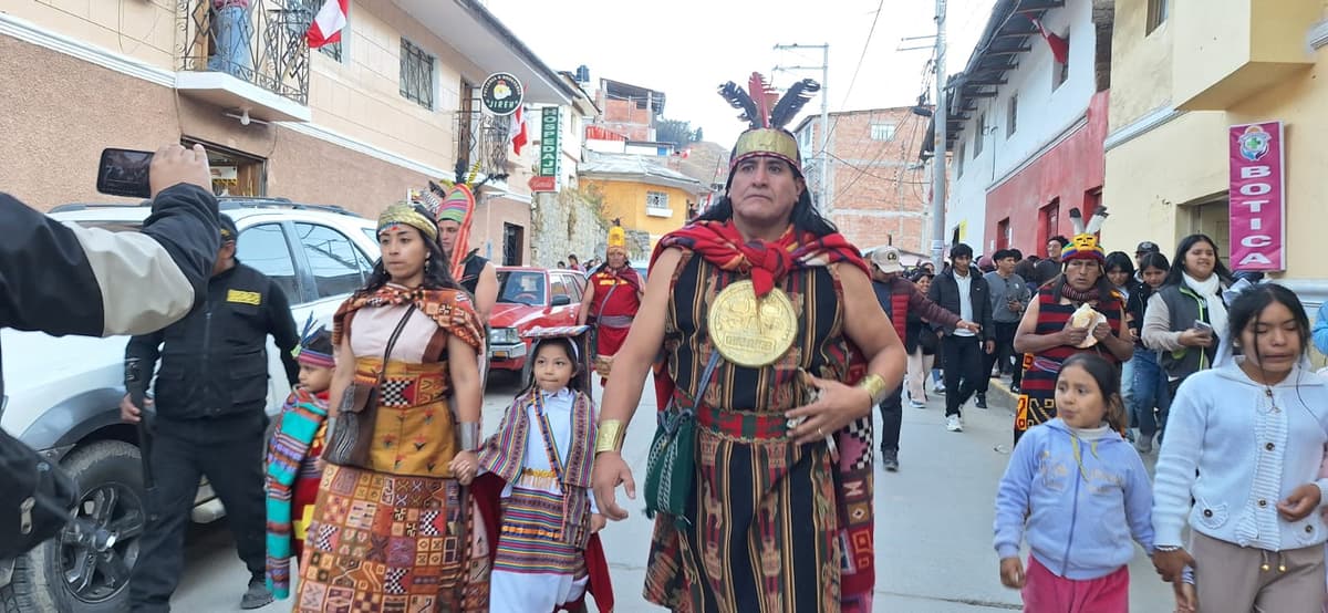 Inca Illatupac recorrió La Unión para anunciar la Fiesta del Sol