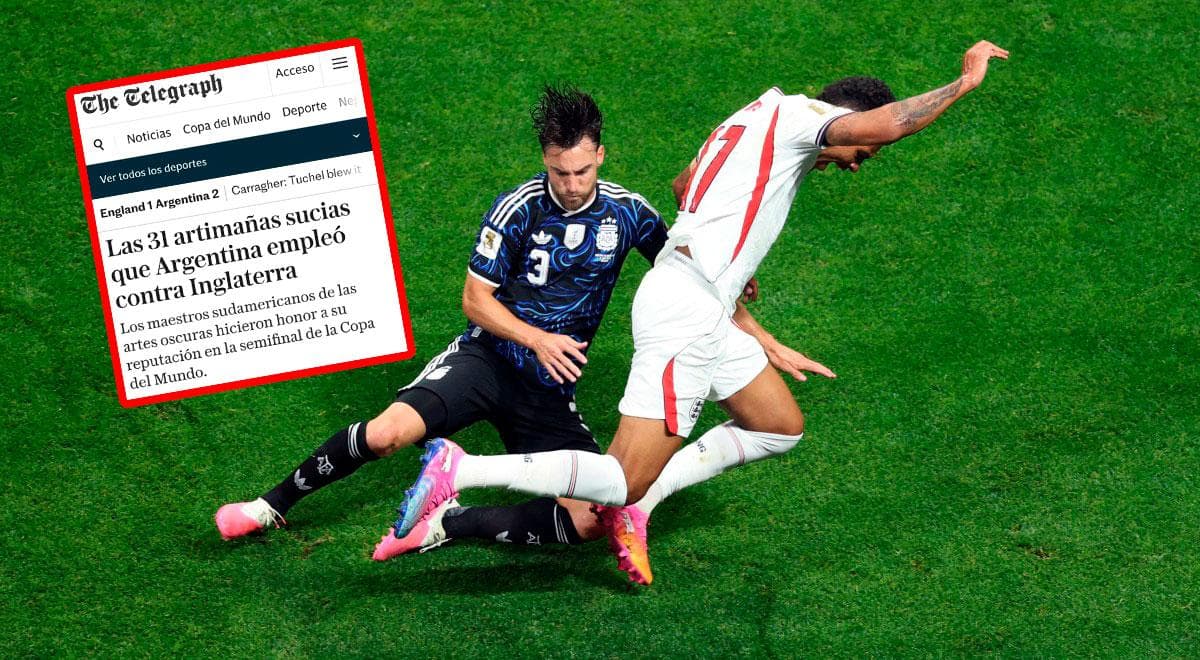 The Telegraph acusa a Argentina de 31 'trucos sucios' ante Inglaterra