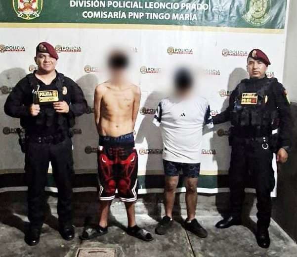 Desarticulan presunta banda “La Nueva Era” tras intento de hurto en Tingo María