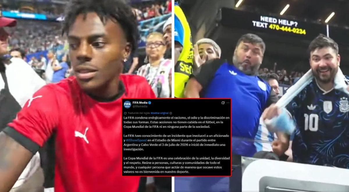 FIFA investiga insultos racistas contra streamer Speed en el Argentina vs. Cabo Verde