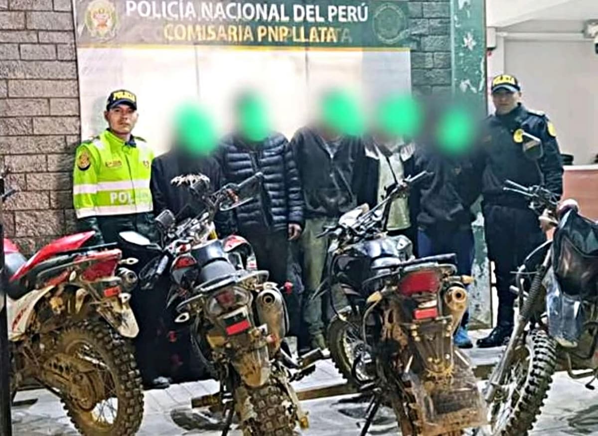 Recuperan motocicletas robadas y caen presuntos integrantes de banda en Llata