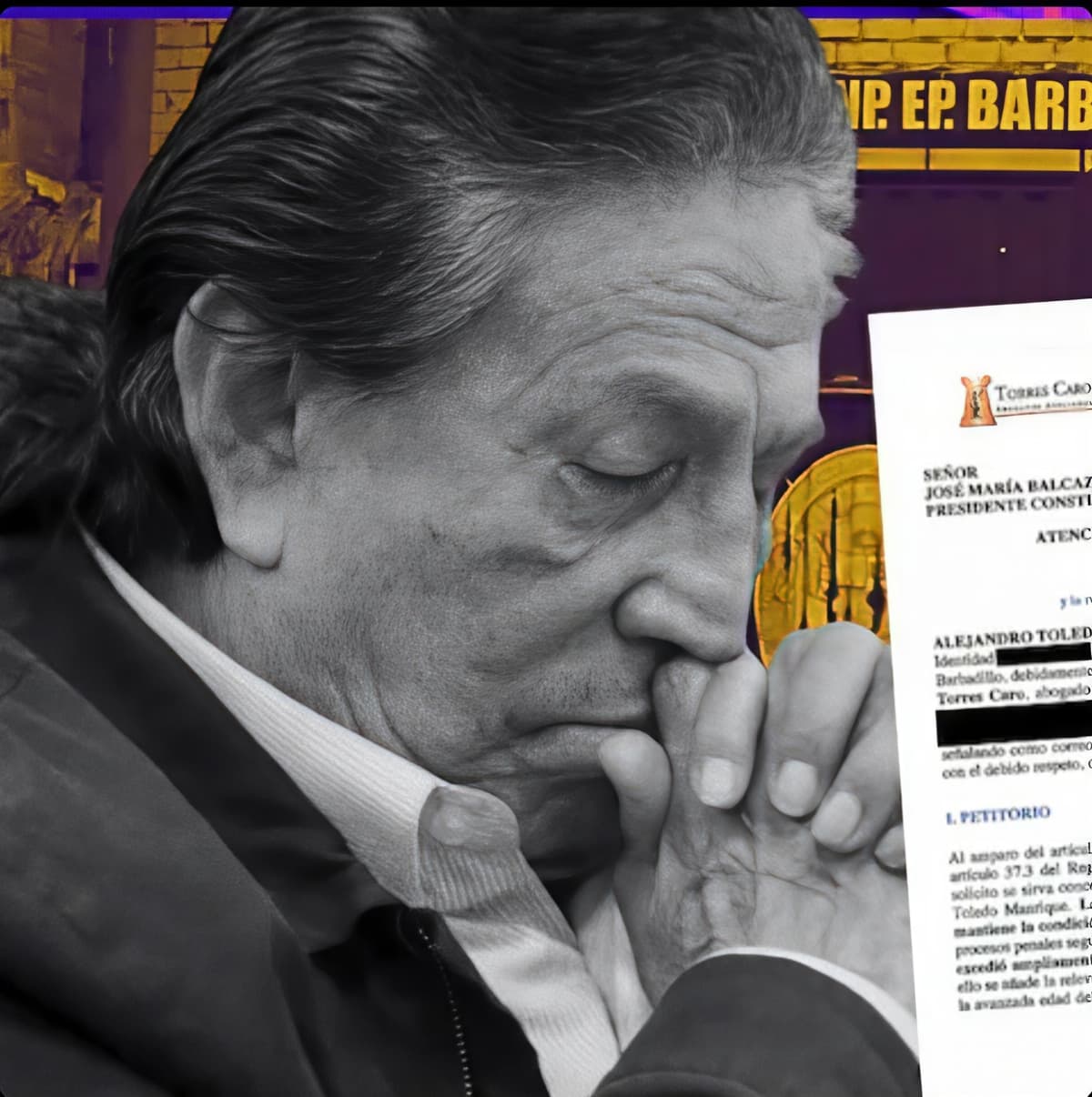 Toledo pide gracia presidencial por deterioro de su salud
