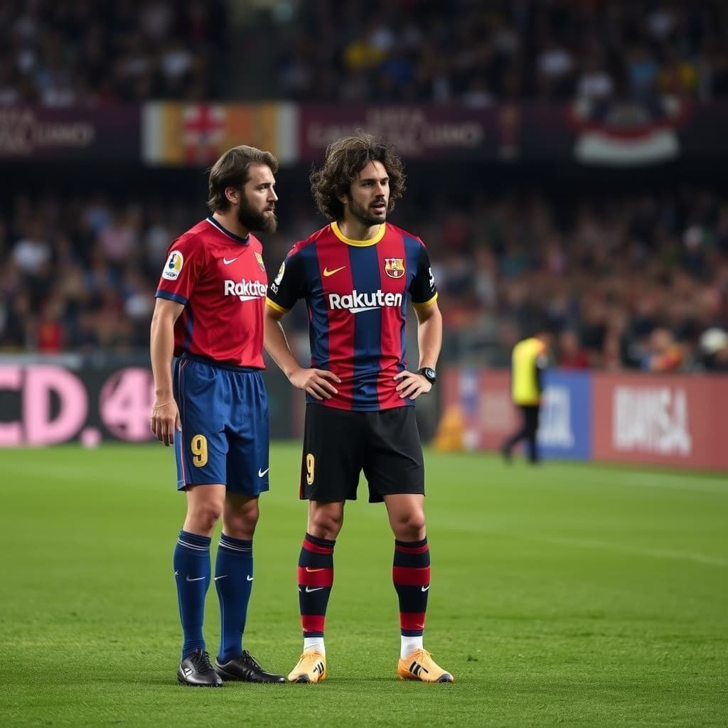 Eric Garcia y Dani Olmo interrumpen entrevista para fotografiarse con Puyol tras clasificar a la final del Mundial 2026