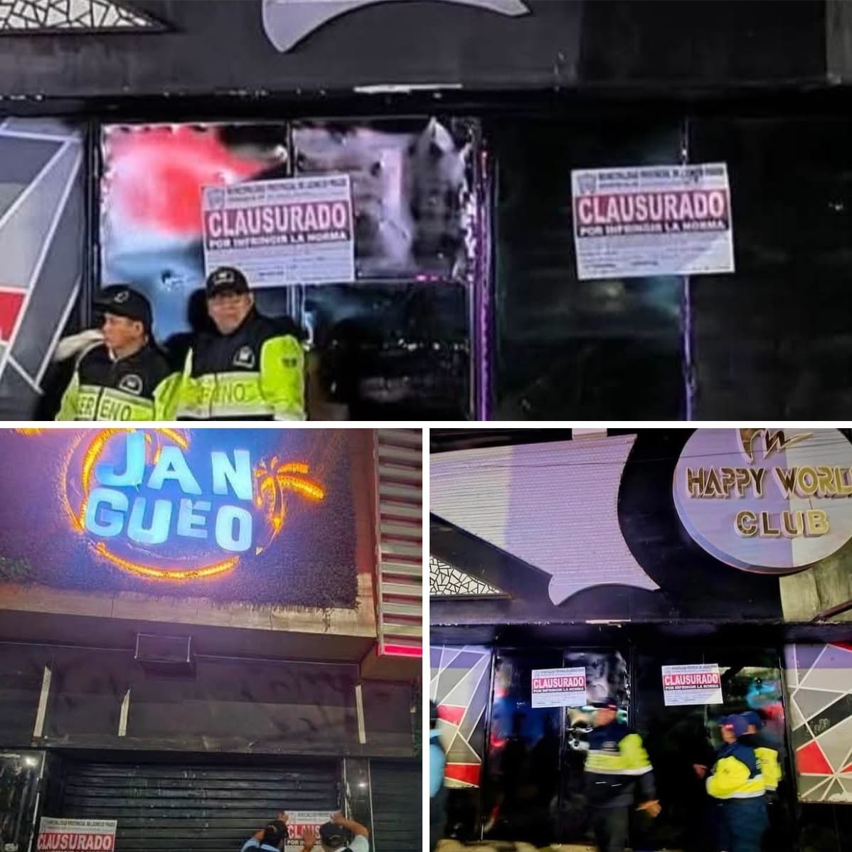 Municipio clausura tres discotecas durante operativo nocturno en Tingo María