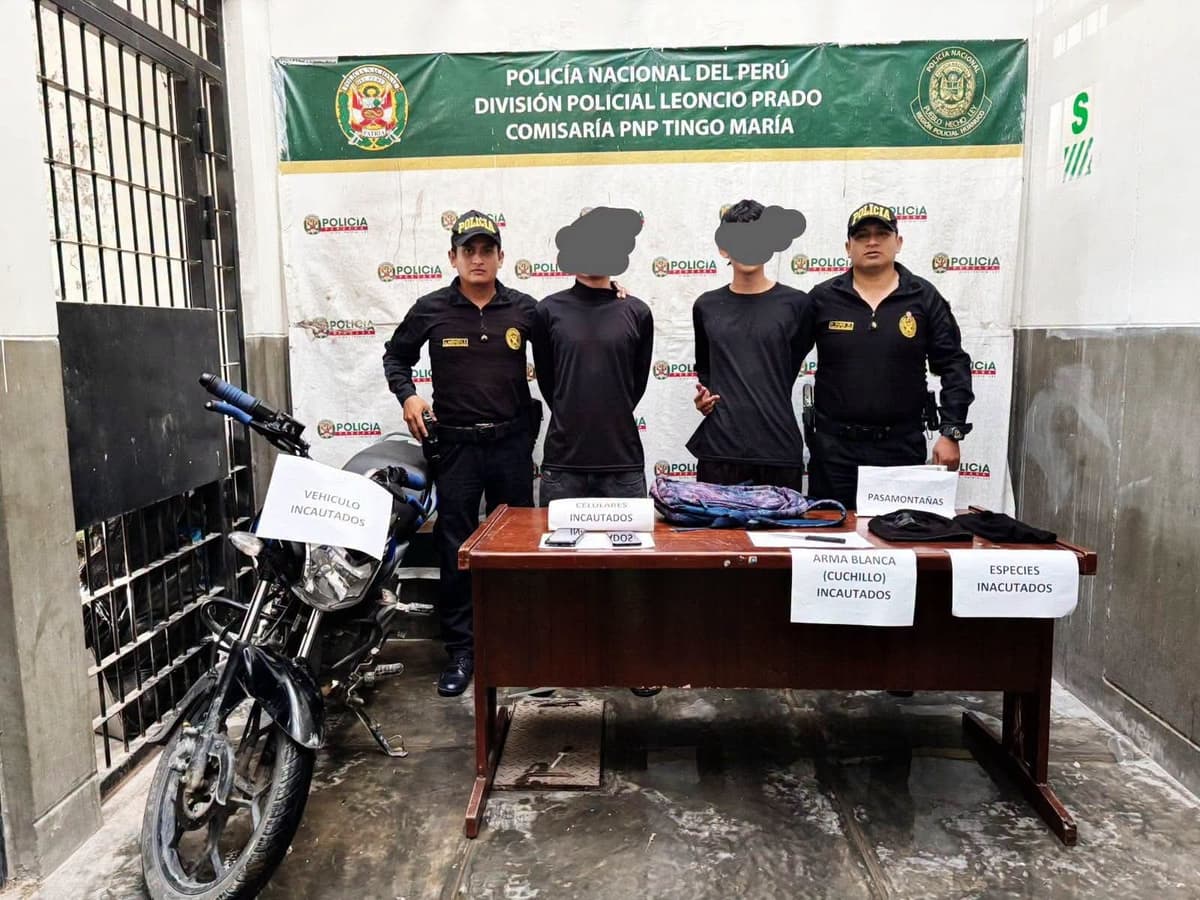 Dos menores fueron intervenidos tras presunto robo agravado en Tingo María