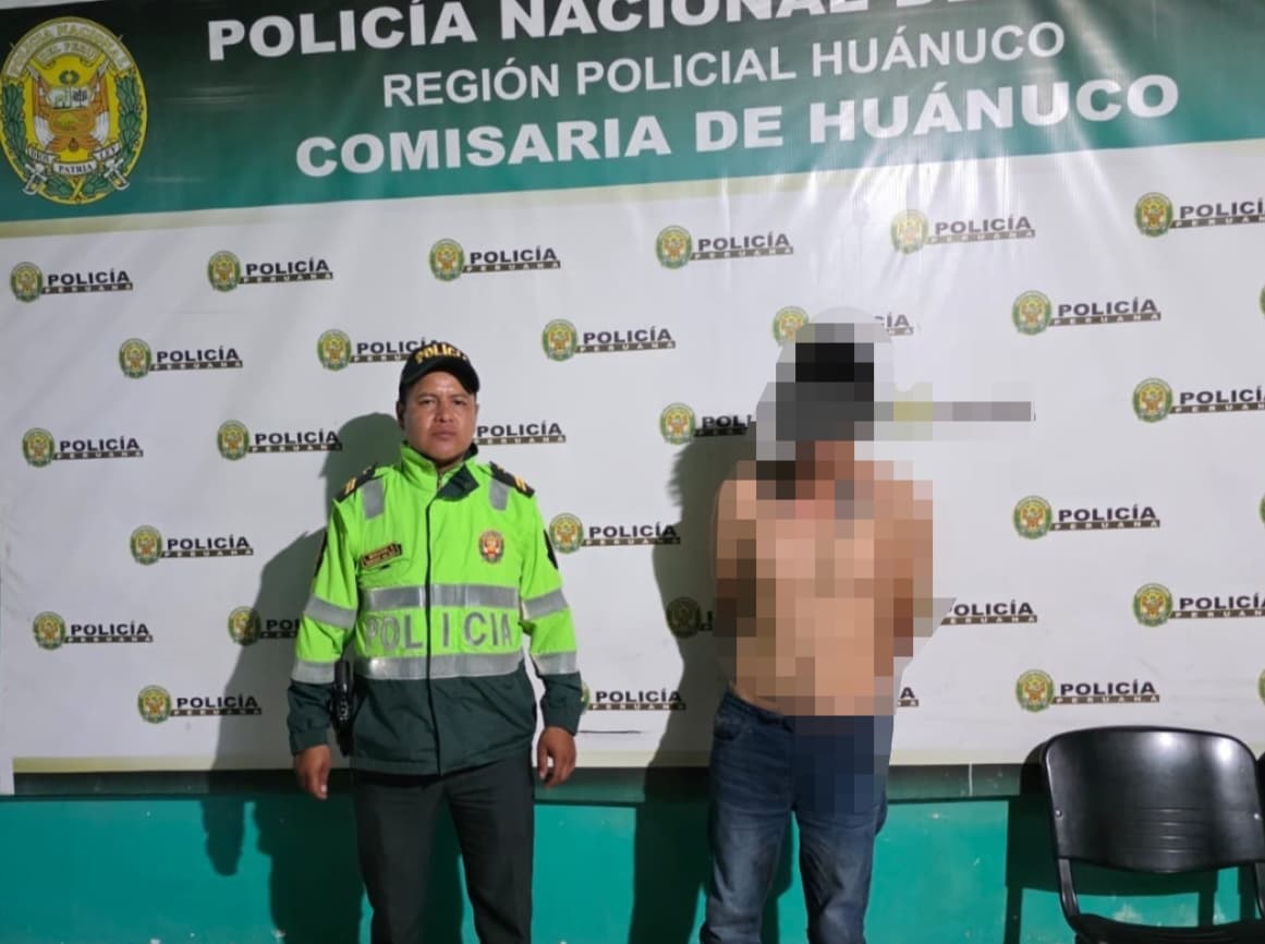 Detienen a hombre tras presunto intento de hurto en tienda de Huánuco