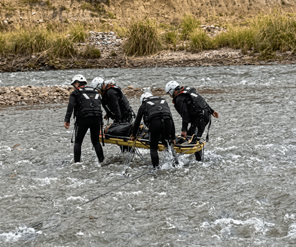 Dos muertos tras caer un automóvil al río Mantaro en La Oroya