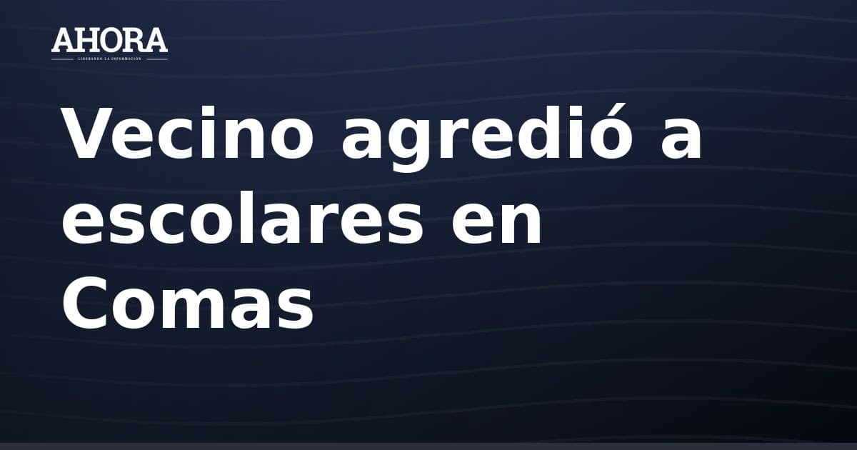 Vecino agrede a escolares en Comas tras rotura de ventana durante partido