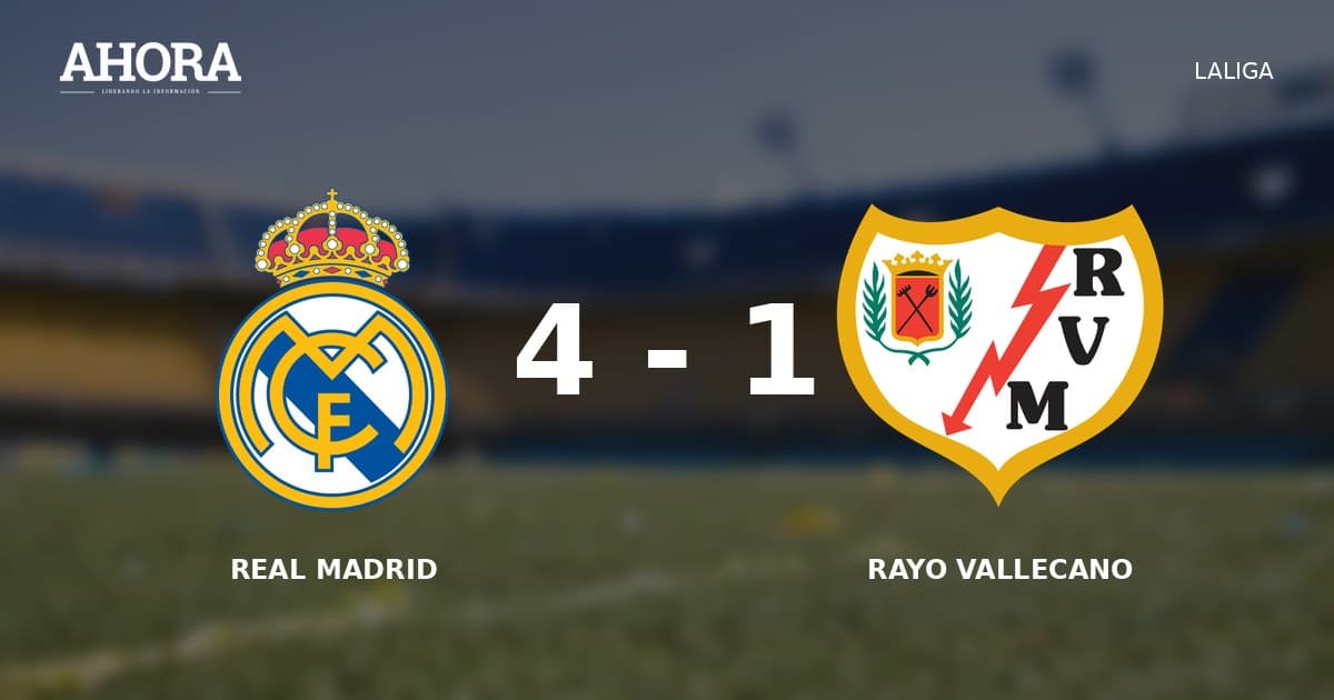 Real Madrid venció 4-1 al Rayo Vallecano en el Bernabéu por LaLiga