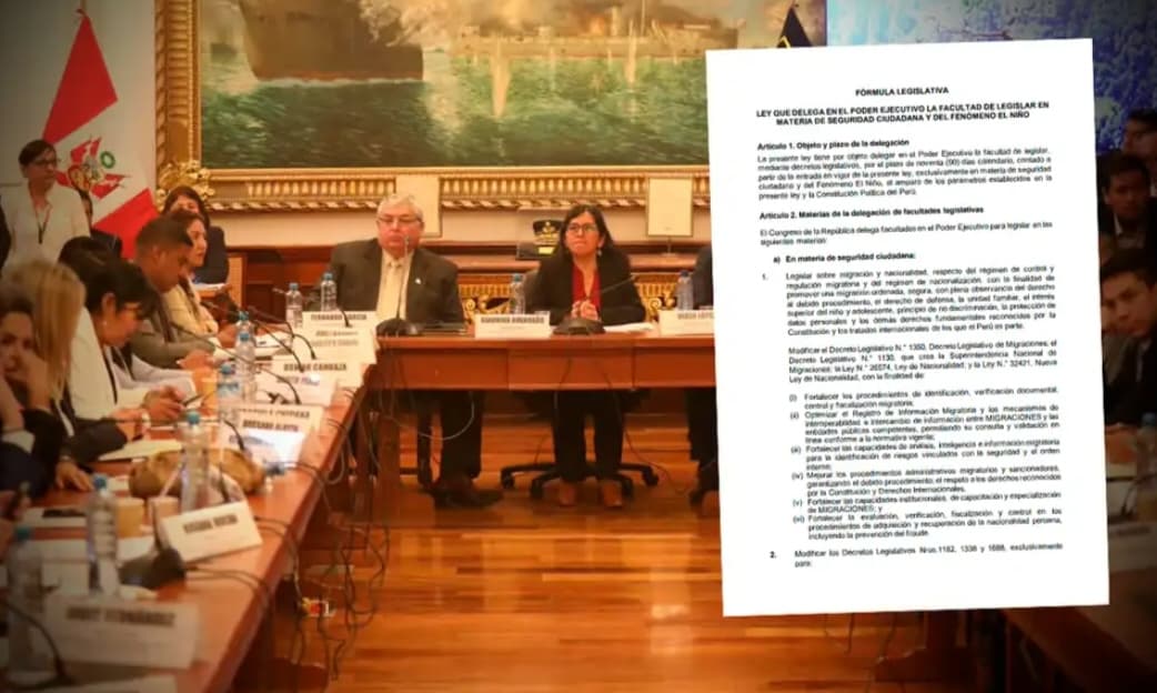 Comisión de Constitución limita facultades del Ejecutivo a seguridad ciudadana y El Niño