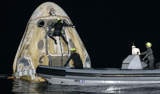 Primera misión conjunta de la NASA y SpaceX regresa a la Tierra con éxito
