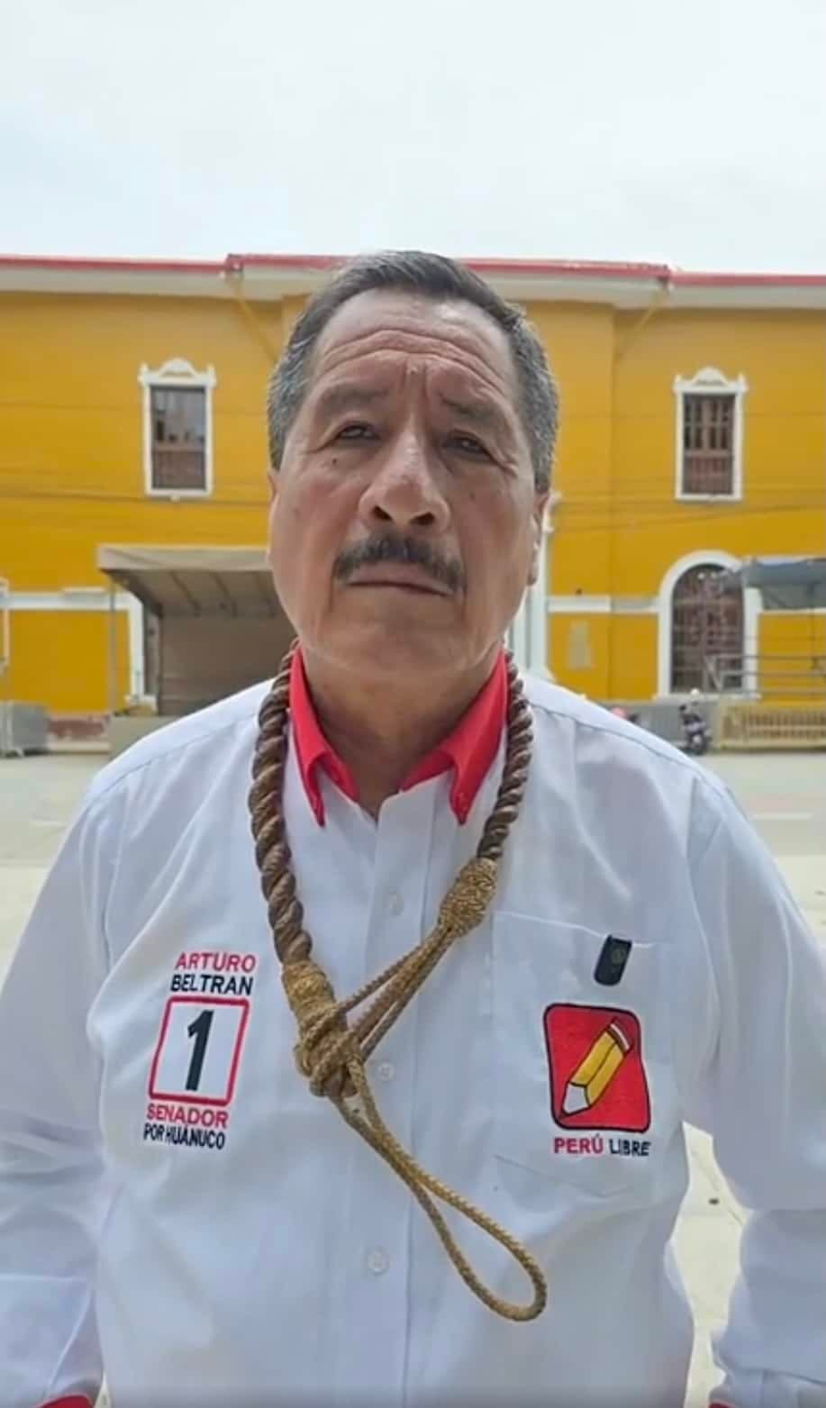 Candidato Arturo Beltrán niega que Cerrón esté prófugo y lo califica de perseguido político