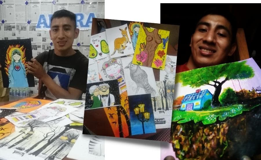 Bernardo, el joven artista que sueña ser viral en redes sociales