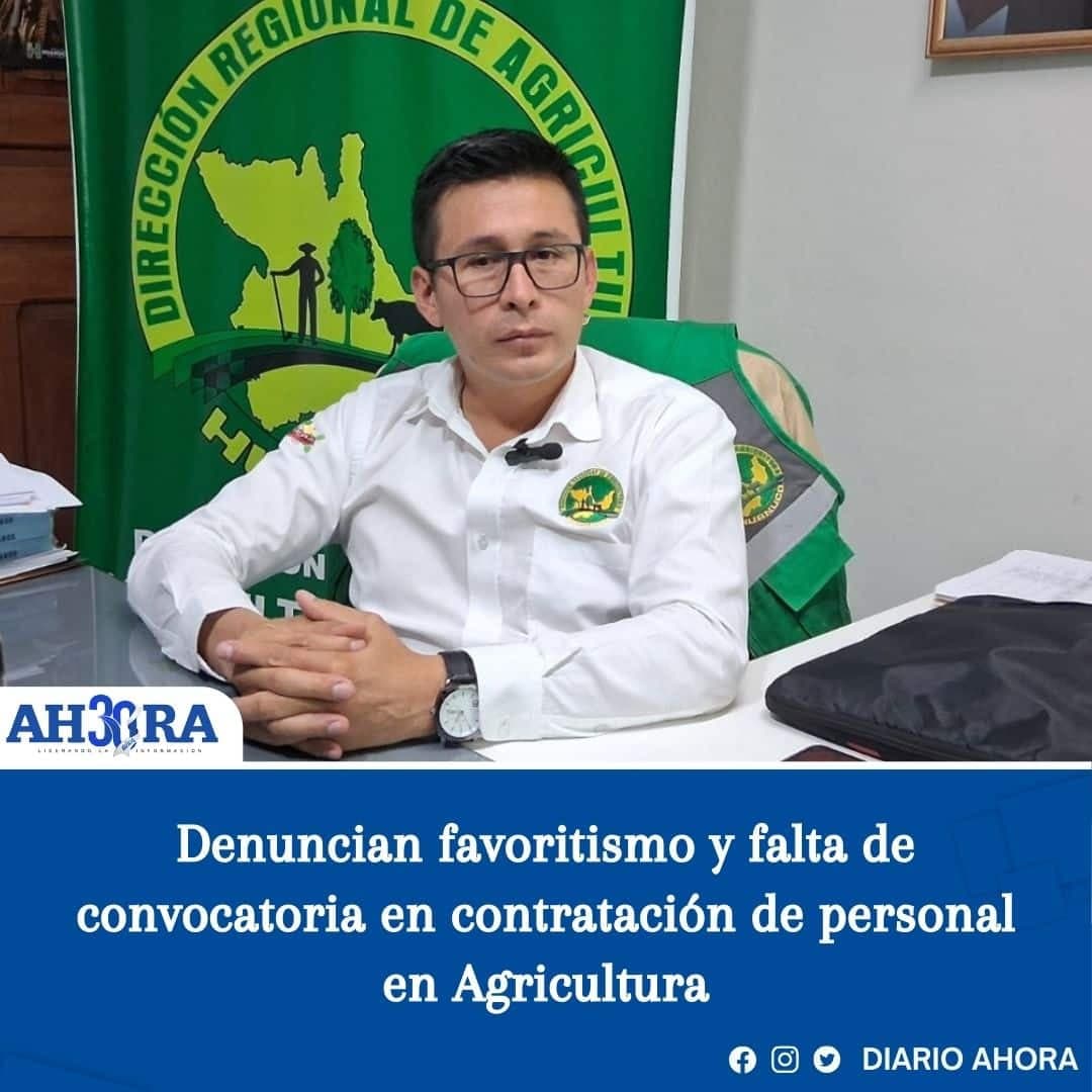 Denuncian favoritismo y falta de convocatoria en contratación de personal en Agricultura Huánuco