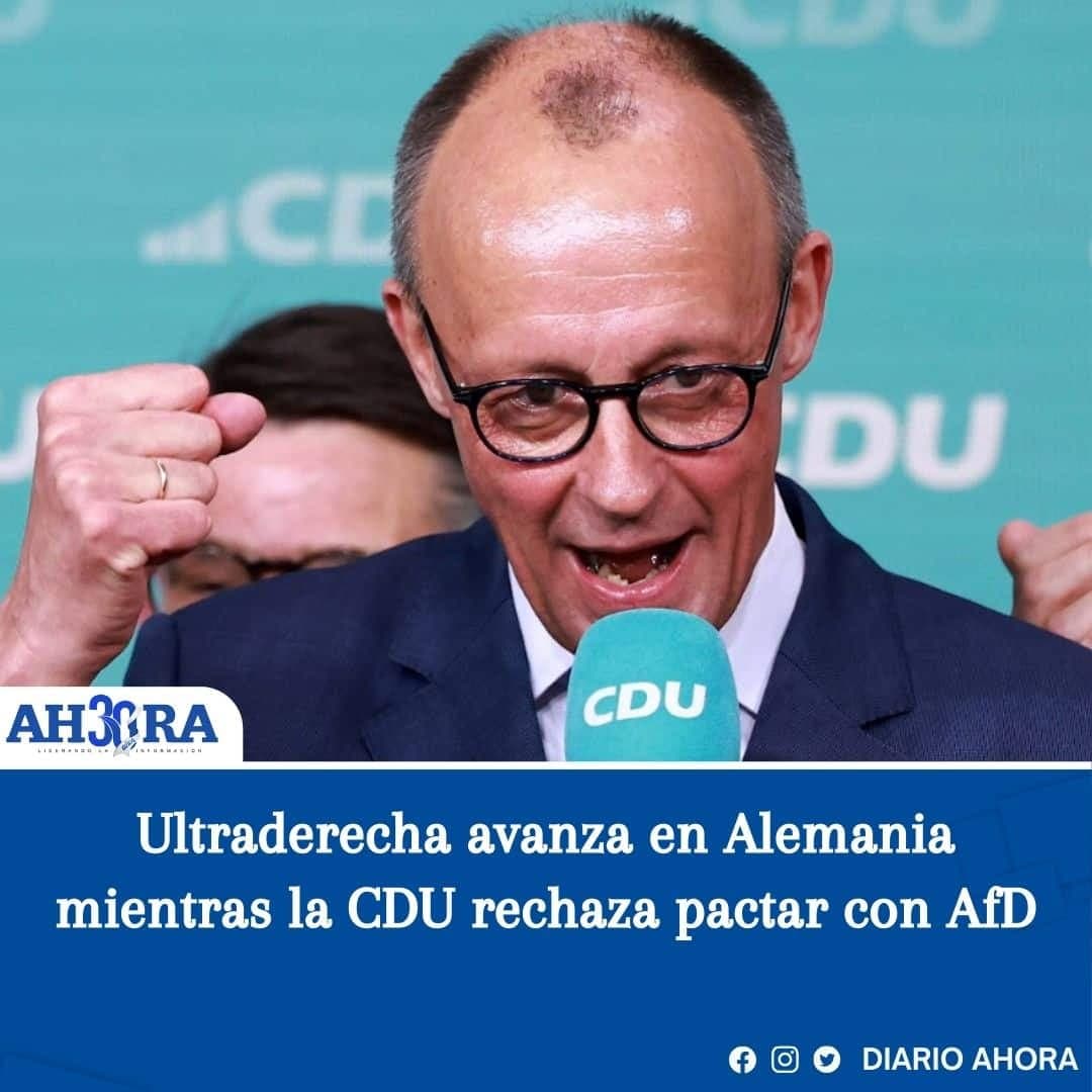 Ultraderecha avanza en Alemania mientras la CDU rechaza pactar con AfD