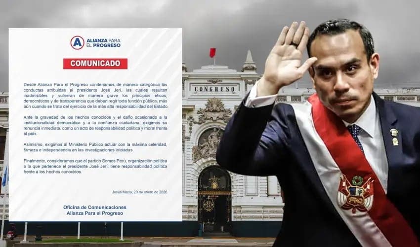 APP pide la renuncia inmediata de José Jerí de la Presidencia tras reuniones con empresario chino
