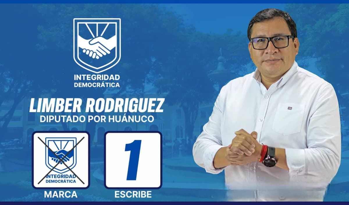 Habilitan candidatura de Limber Rodríguez por Integridad Democrática en Huánuco