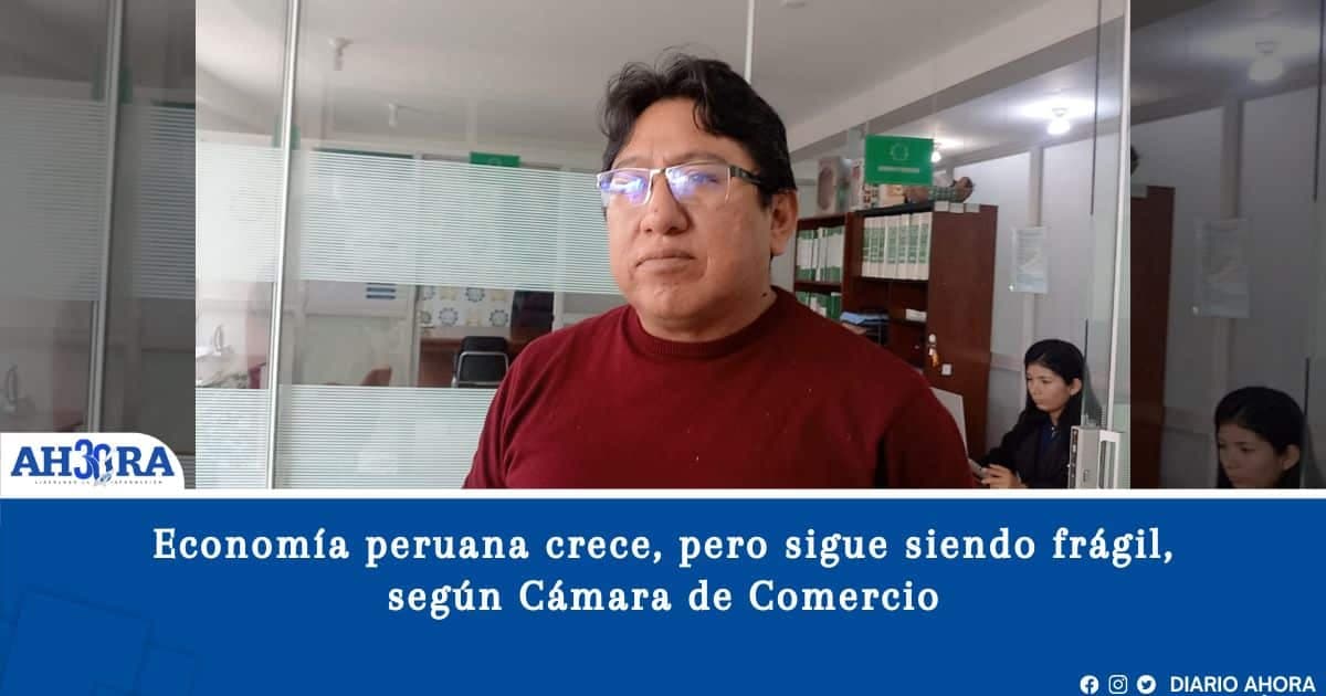 Economía peruana crece, pero sigue siendo frágil, según Cámara de Comercio