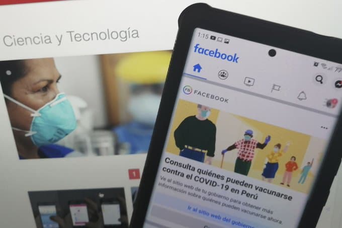 La red social Facebook y gobierno promueven información sobre vacunación contra la COVID-19