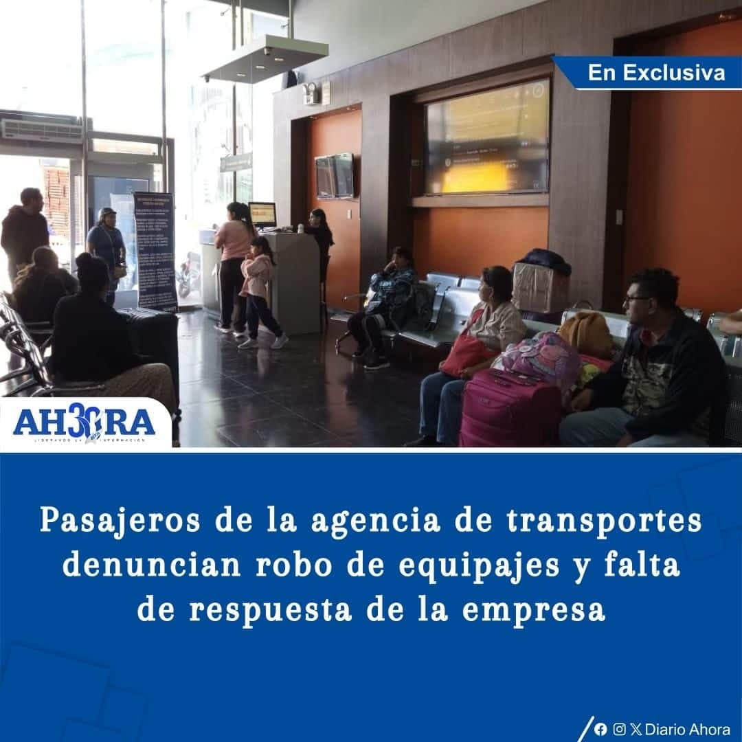 Pasajeros de la agencia de transportes denuncian robo de equipajes y falta de respuesta de la empresa
