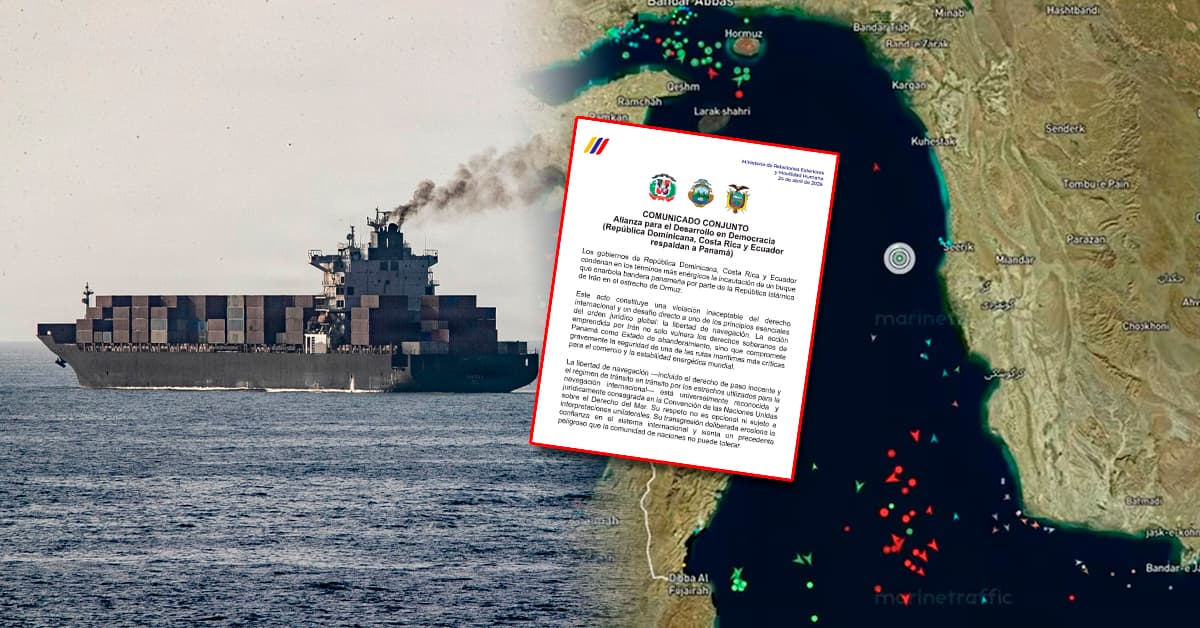 Tres países latinoamericanos cuestionan la incautación de un barco panameño en Ormuz