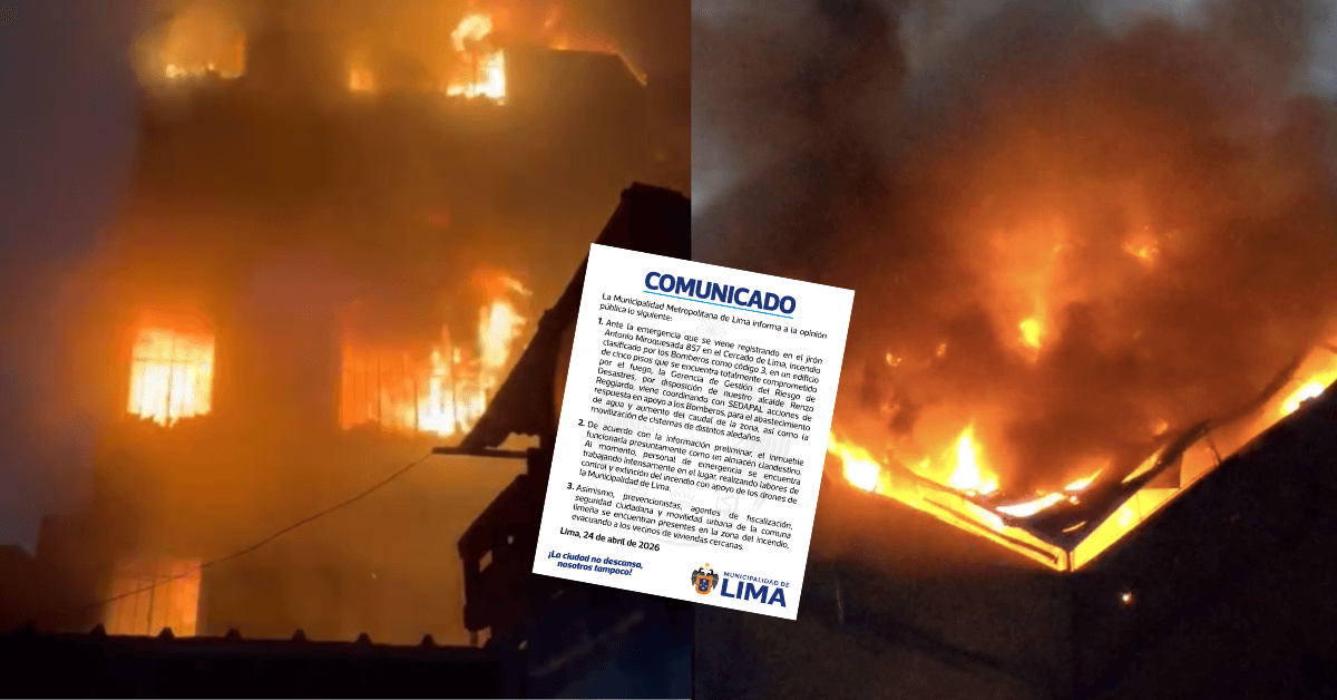Incendio en Cercado de Lima: MML utiliza drones en la extinción y descubre almacén ilegal
