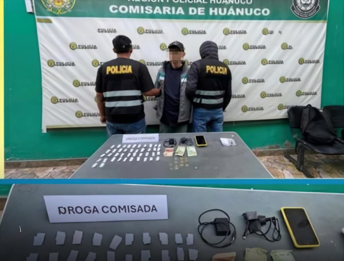Detienen a hombre investigado por presunto microcomercio de droga durante operativo en Huánuco