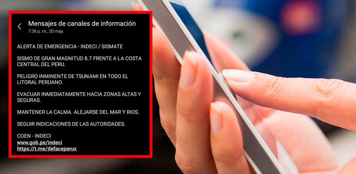 INDECI desmiente alerta de sismo de magnitud 8.7 que provocó alarma