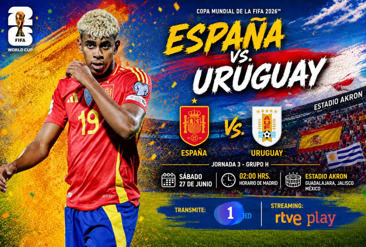 España venció 1-0 a Uruguay y clasificó a dieciseisavos del Mundial 2026