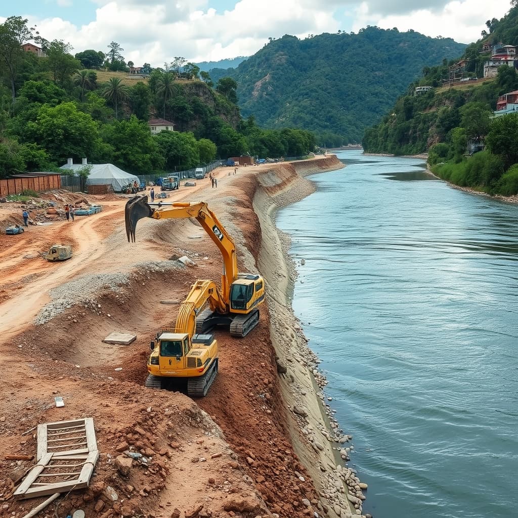 Licitan defensa ribereña para proteger el aeropuerto de Tingo María del avance del río
