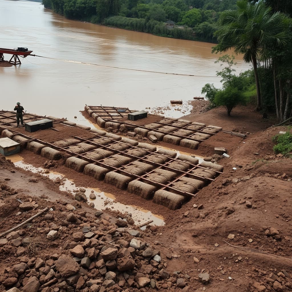Marina de Guerra incauta excavadora y destruye 14 dragas de minería ilegal en Puerto Inca