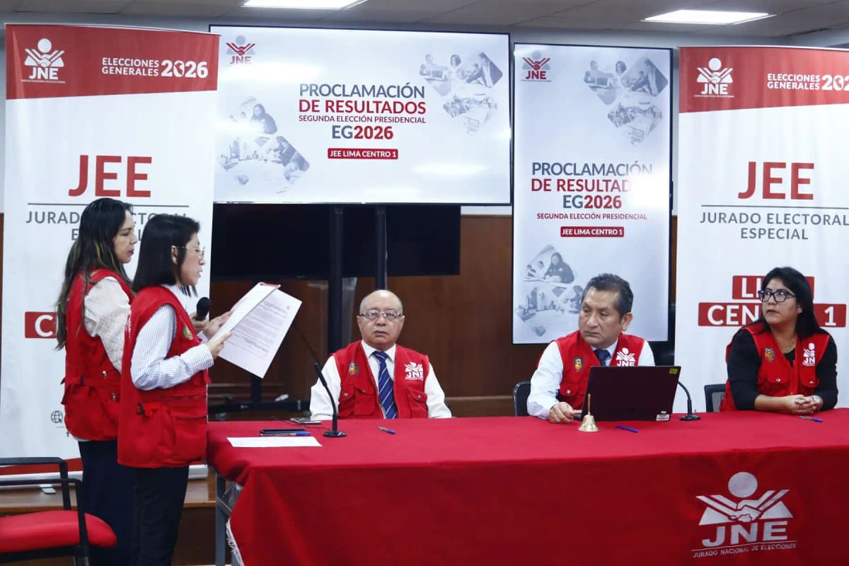 JEE Lima Centro 1 proclama resultados de segunda vuelta en su jurisdicción