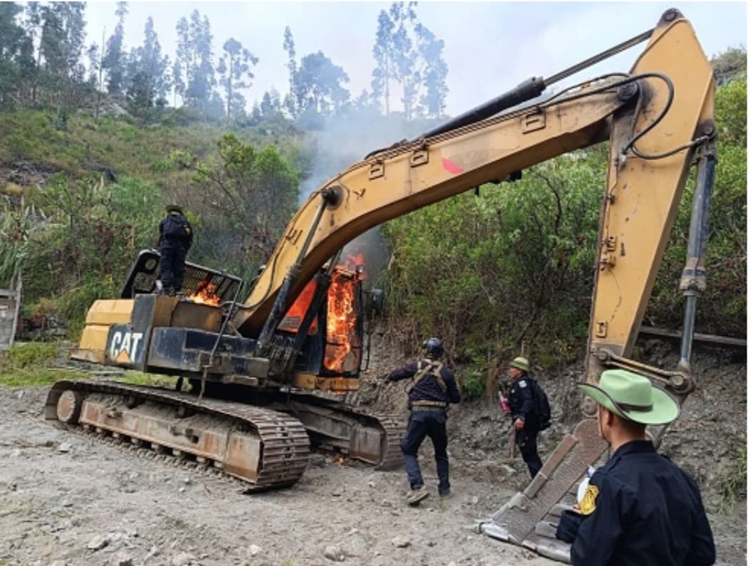 Destruyen maquinaria valorizada en más de S/ 1.2 millones por minería ilegal