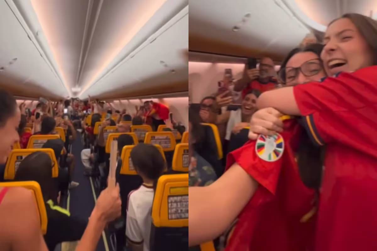 VIDEO: Avión con hinchas españoles estalla de alegría al conocer título mundial 2026