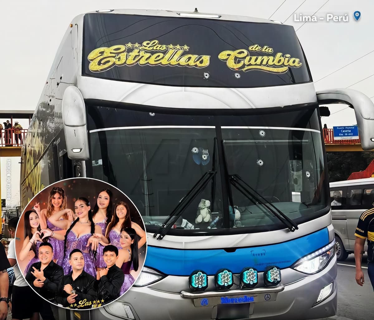 Atacan bus de Las Estrellas de la Cumbia y dejan tres heridos