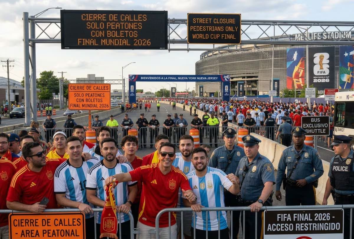 Cierres viales en Nueva York y Nueva Jersey por la final del Mundial 2026