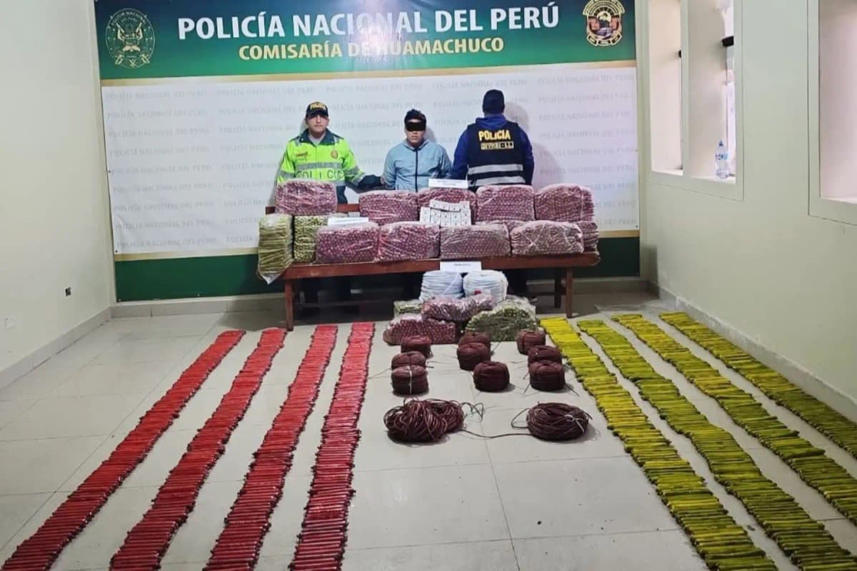La Libertad: Policía desarticula banda Los Elegantes de Quiruvilca II e incauta más de 5 mil explosivos