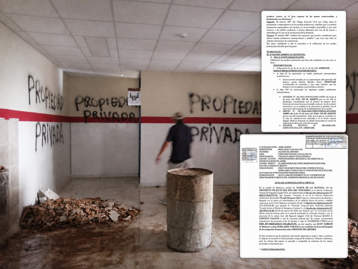 Centro de Salud de Ambo: Juzgado decidirá si entrega de posesión vulneró derechos