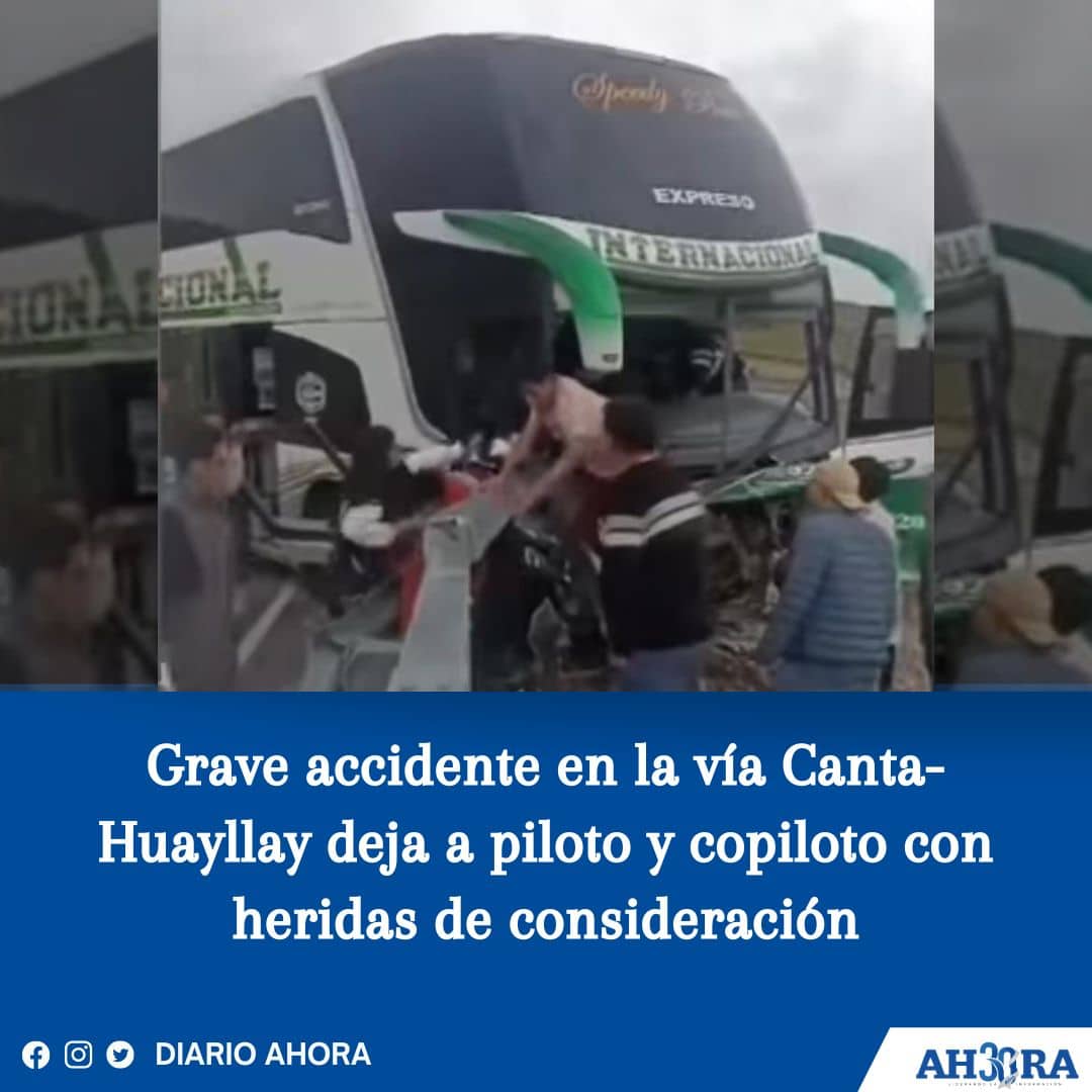 Grave accidente en la vía Canta-Huayllay deja a piloto y copiloto con heridas de consideración