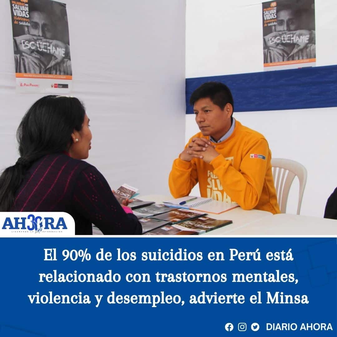 El 90% de los suicidios en Perú está relacionado con trastornos mentales, violencia y desempleo, advierte el Minsa