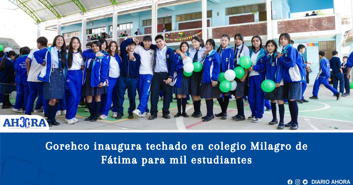 Gorehco inaugura techado en colegio Milagro de Fátima para mil estudiantes