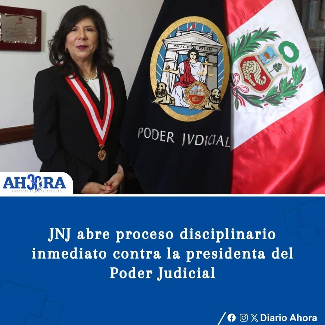 JNJ abre proceso disciplinario inmediato contra la presidenta del Poder Judicial