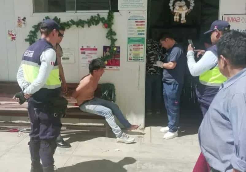 Intervención por presunto robo en Amarilis termina con un sospechoso herido de bala y una transeúnte lesionada