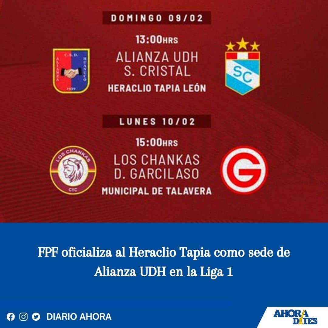 FPF oficializa al Heraclio Tapia como sede de Alianza UDH en la Liga 1