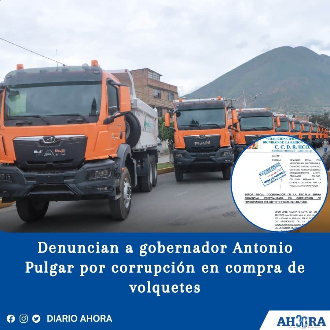 Denuncian a gobernador Antonio Pulgar por corrupción en compra de volquetes