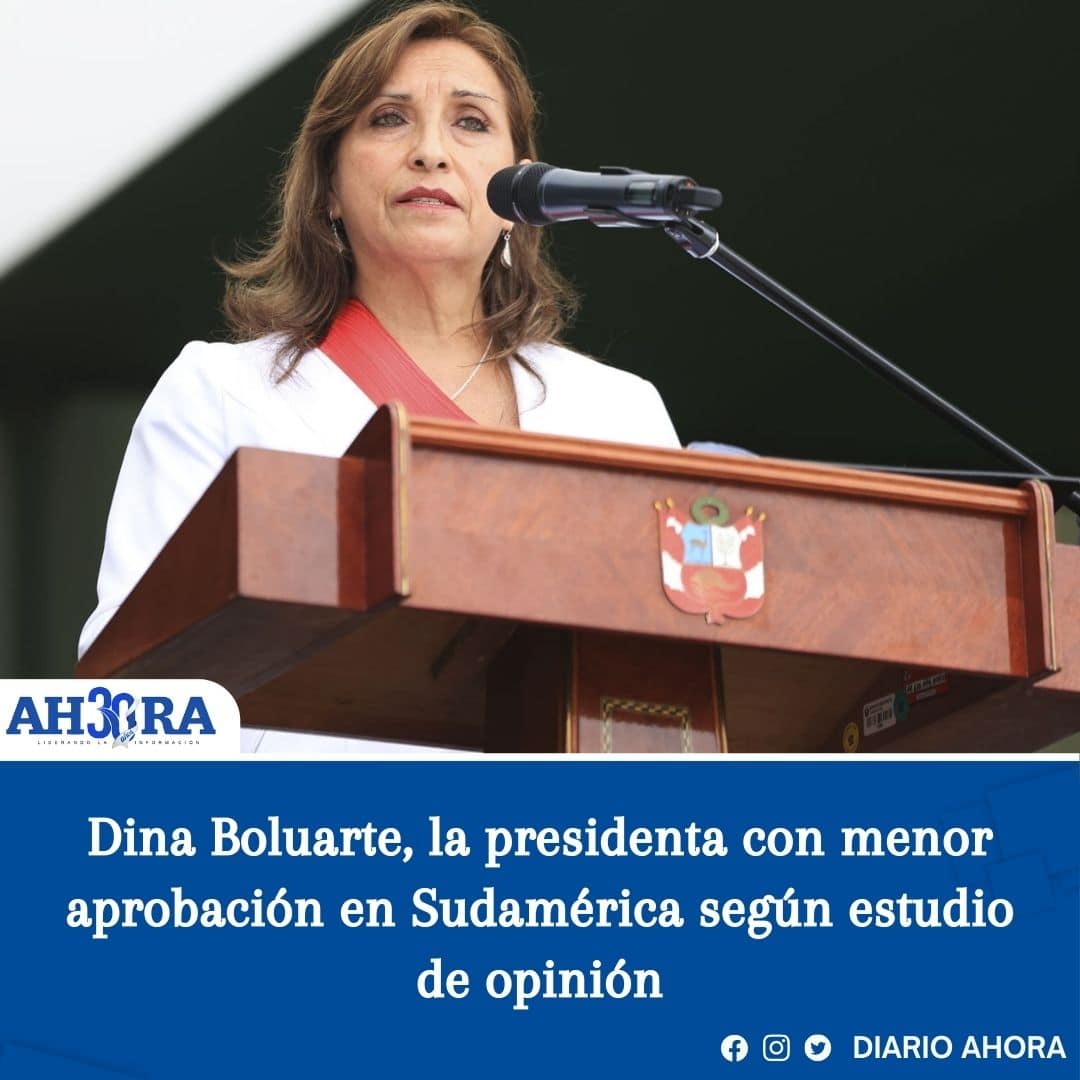 Dina Boluarte, la presidenta con menor aprobación en Sudamérica según estudio de opinión