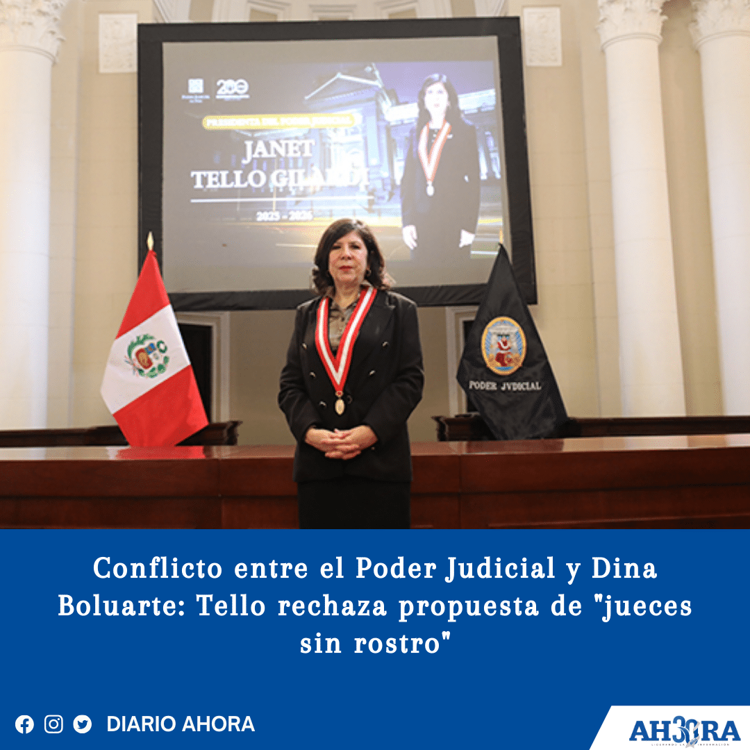 Conflicto entre el Poder Judicial y Dina Boluarte: Tello rechaza propuesta de "jueces sin rostro"
