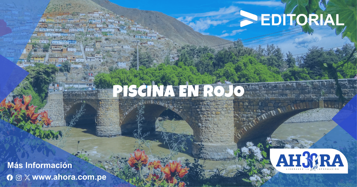 Piscina en rojo